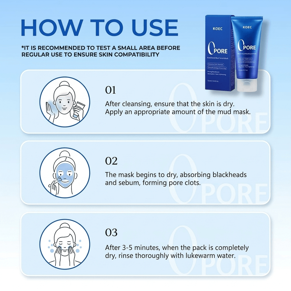 PoreReset™ Blue Clay Mask. 3-Minute Deep Pore Detox - With Brush