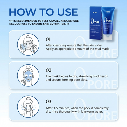 PoreReset™ Blue Clay Mask. 3-Minute Deep Pore Detox - With Brush